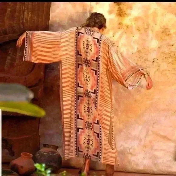 VINTAGE BOHEMIAN ROBE KIMONO - Picture 2 of 15